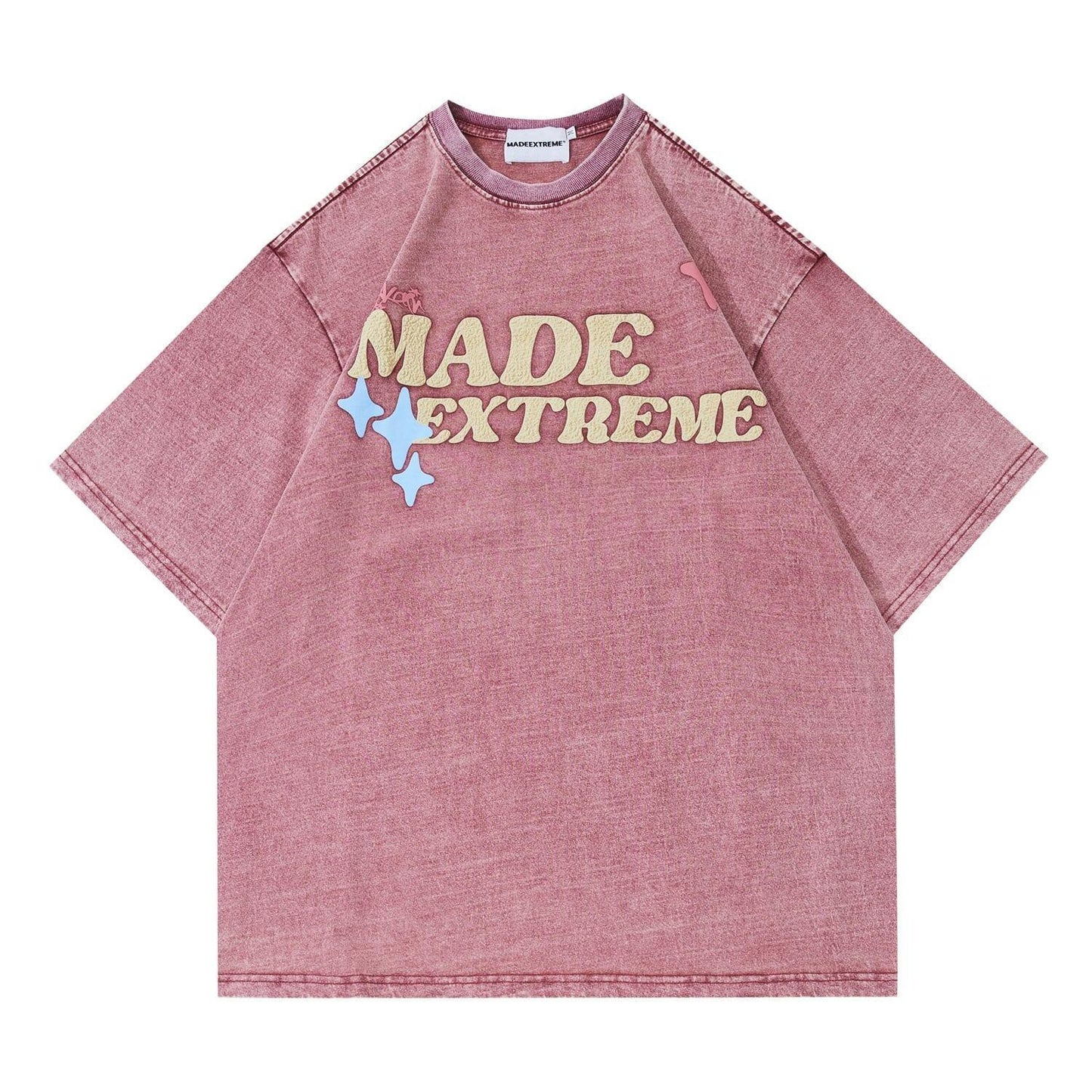 ストリートトレンドのレターファンプリント半袖Tシャツ<U-2906>