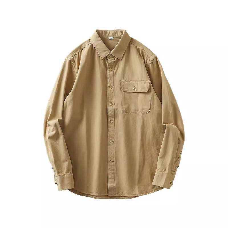 春定番 ユニセックス ゆったり シャツ U-13130