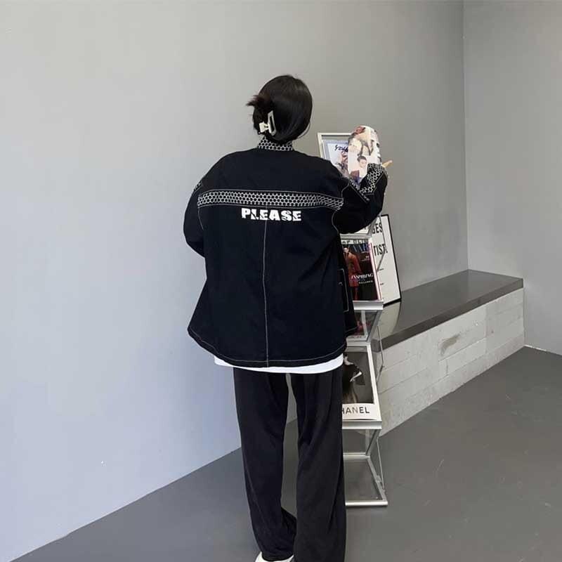 カジュアル 切り替え オシャレ度満点 長袖 ジャケット ブルゾン アウター<U-2808>