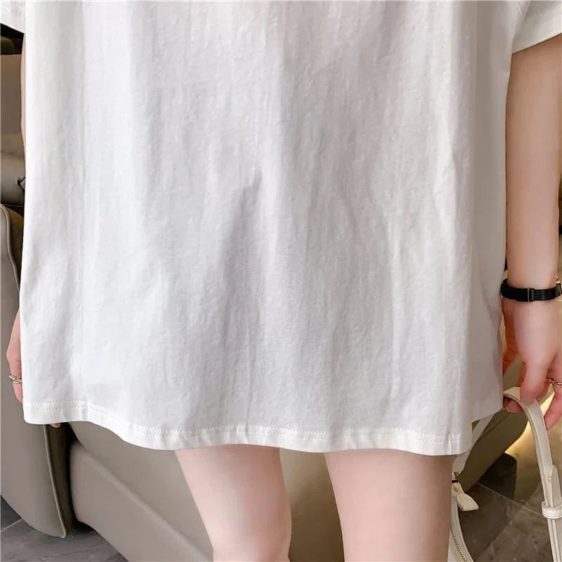 個性的なデザイン プリント 一目惚れ Tシャツ カットソー<U-3044>