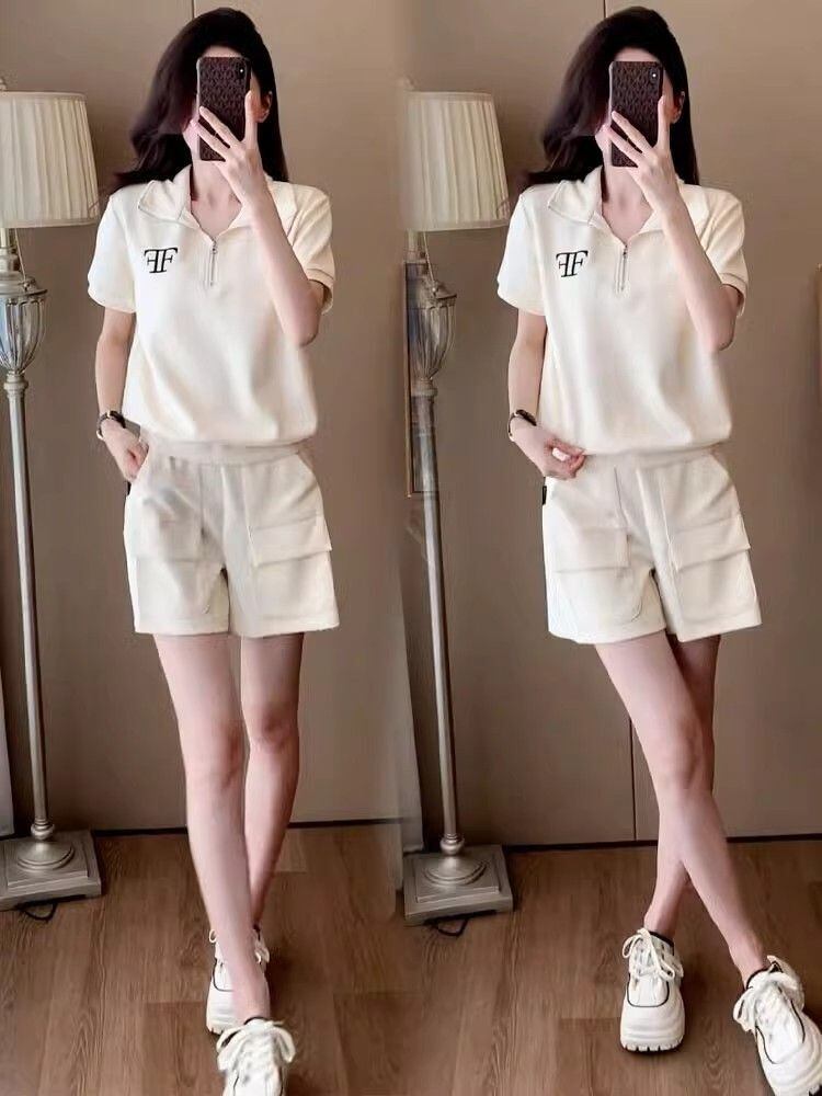 真夏も快適 半袖 カジュアル Tシャツ ショートパンツ セットアップ <U-11140>