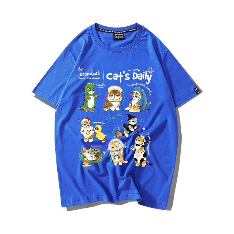 超人気 軽くて涼しくて可愛い!デザイン性抜群 カジュアル プリント全6色 半袖Tシャツ<U-9319>