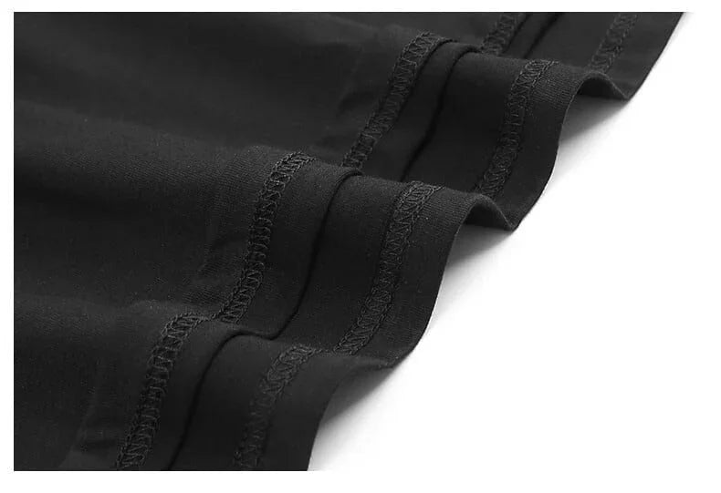 レースステッチアイスシルクニットルーズラビットプリント半袖Tシャツ<U-5038>