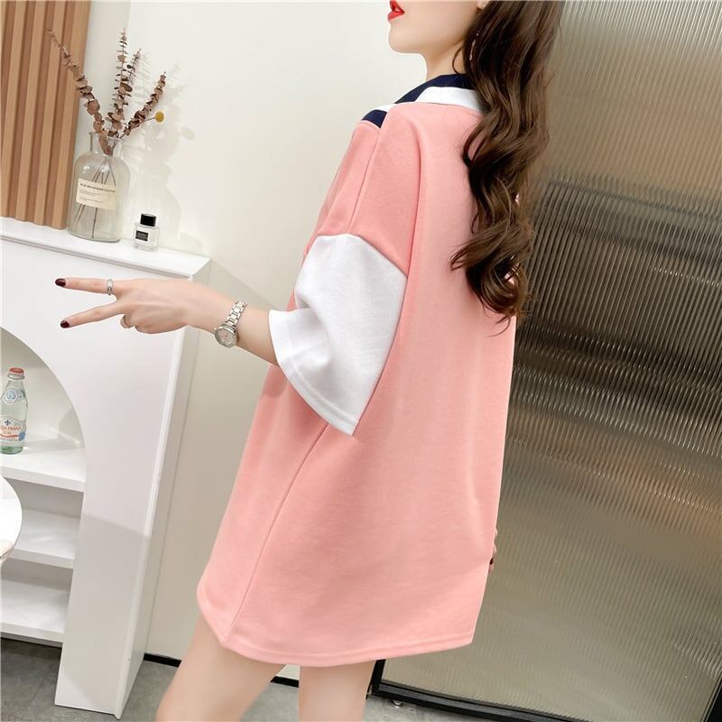 着心地抜群 切り替え 女性力を高める Tシャツ カットソー<U-3299>