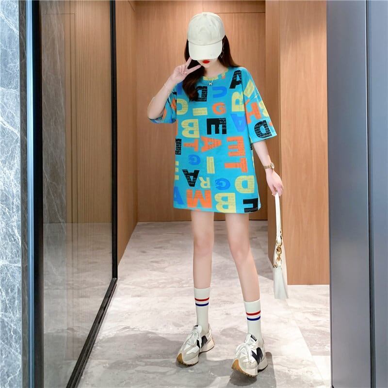 カジュアル 3色選択可 好感度満載 プリント Tシャツ カットソー<U-3323>