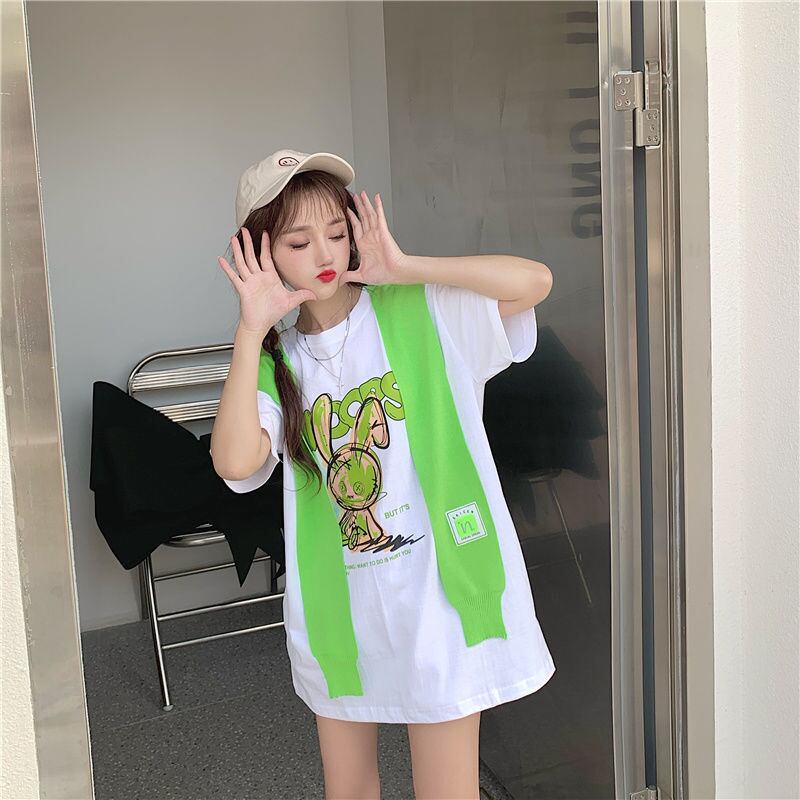 早い者勝ち 早い者勝ち 絶対流行 カジュアル 2色選択 Tシャツ+カウルネック<U-11153>