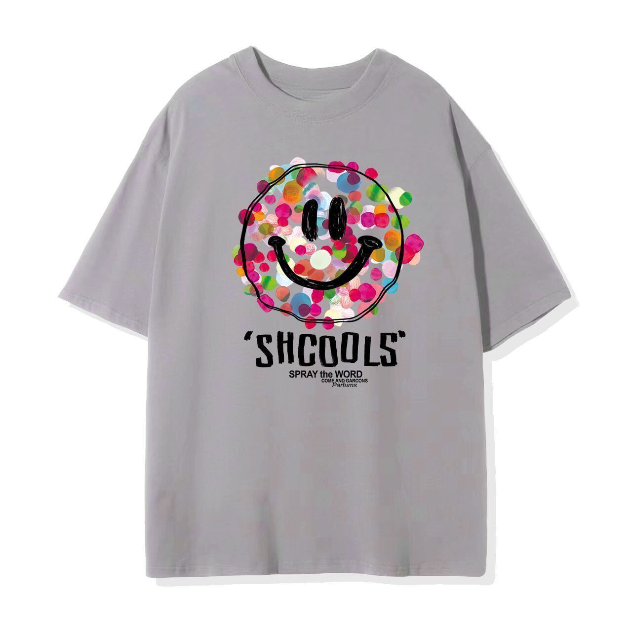 話題沸騰中 スマイリー カジュアル 半袖 Tシャツ <U-8651>