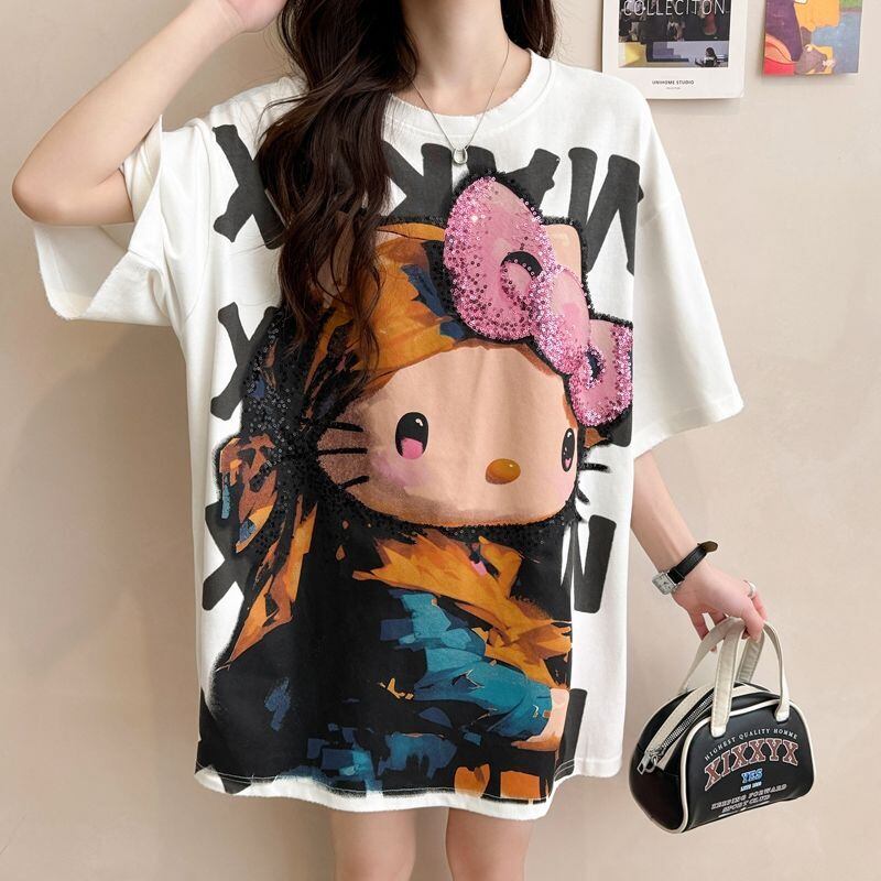 大人可愛い 好感度UP 海外トレンド カジュアル 全3色 半袖 Tシャツ <U-11121>