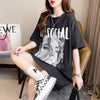 美人度アップ 切り替え ファッション プリント Tシャツ カットソー＜U-3399＞