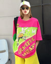 着回し力抜群 ファッション 個性派 レース プリント全3色 半袖Tシャツ<U-8981>