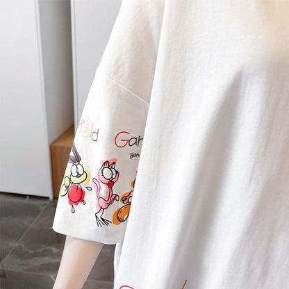 個性的なデザイン 切り替え 一目惚れ プリント Tシャツ カットソー＜U-3620＞
