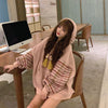 【裏起毛】 ピンク 女子マスト厚手ボアパーカ ゆったりトップス＜U-4755＞