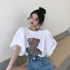 キュート プリント ファッション ゆったり 全4色 半袖 Tシャツ＜U-11521＞