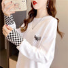 スタイリッシュ 切り替え 一目惚れ プリント Tシャツ カットソー＜U-3675＞