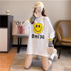 個性的なデザイン 切り替え 一目惚れ プリント Tシャツ カットソー＜U-3657＞