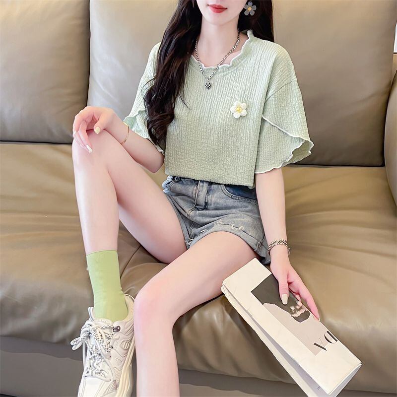 美人度アップ スウィート キュート 5色選択 半袖Tシャツ＜U-8578＞