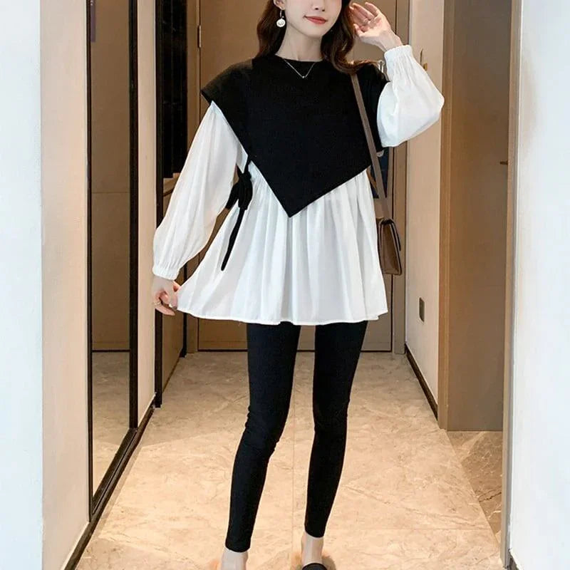 ゆったり感アップ 切り替え 知的で品の良い シャツ＜U-2944＞