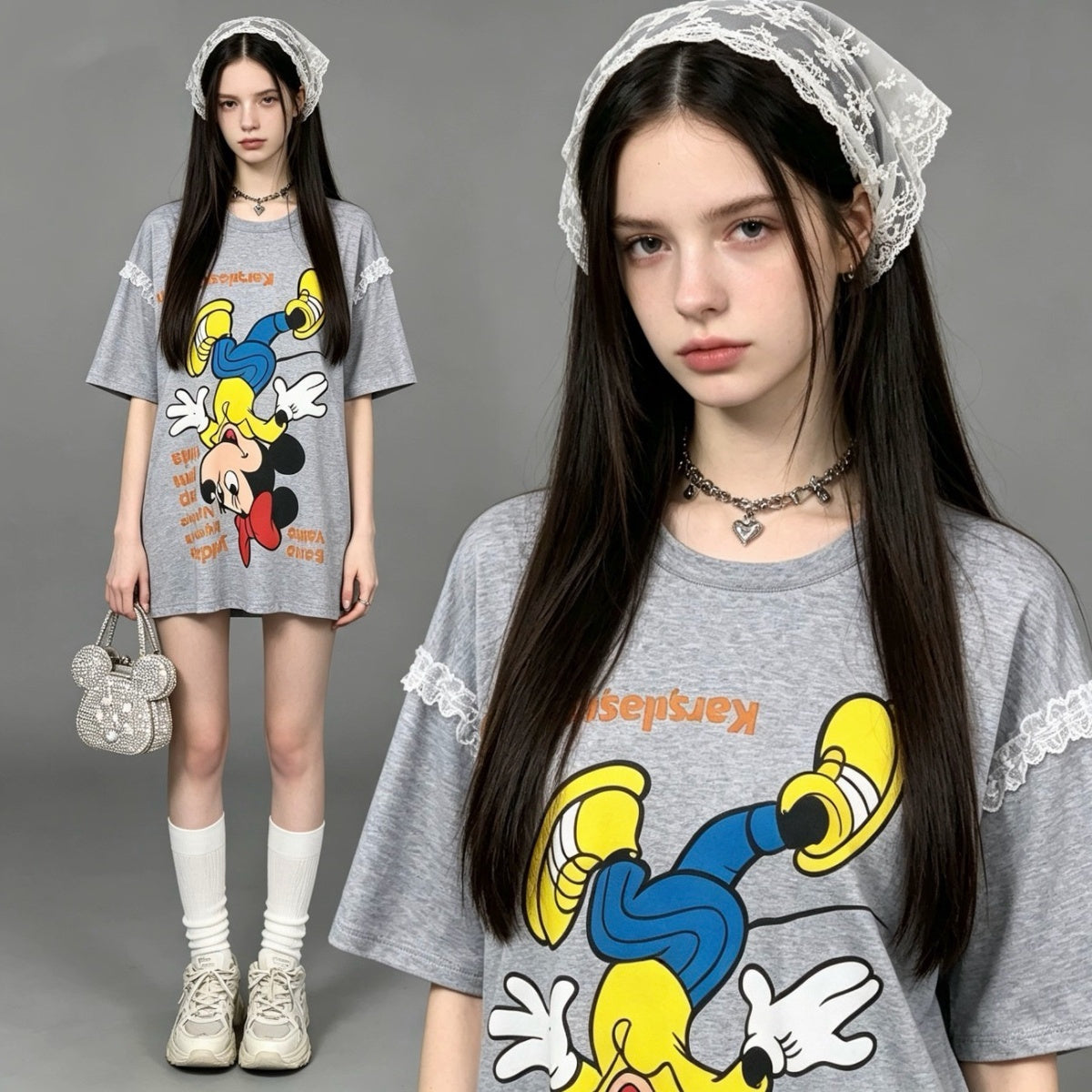 人気トレンド 新作 カジュアル プリント Tシャツ U-13475