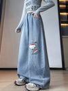 ゆったり ロング カジュアル デニムパンツ U-13573