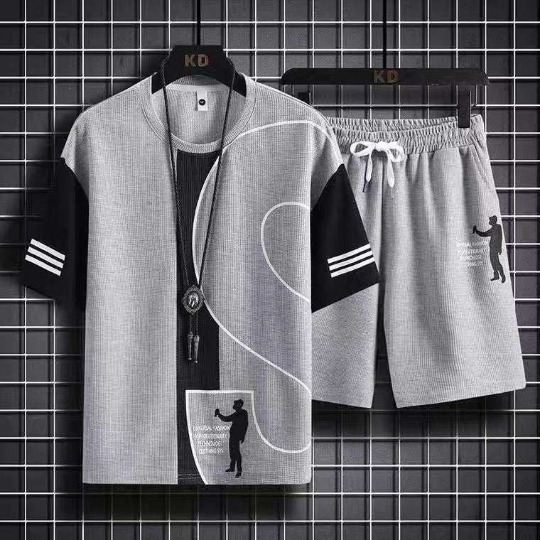 男女兼用 人気 カジュアル Tシャツ & ショーツ セットアップ U-80076