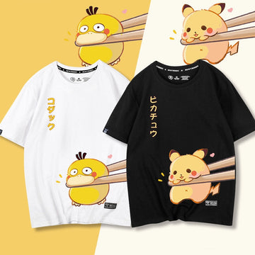 男女兼用 2タイプ カジュアル プリント 半袖 Tシャツ F-13596