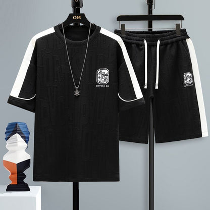 男女兼用 カジュアル スポーツ Tシャツ & ショーツ セットアップ U-80004