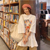 ルーズ 切り替え オシャレ度満点 プリント Tシャツ カットソー＜U-3459＞