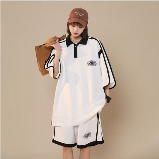 定番シンプル 半袖Ｔシャツⅹパンツセット 絶対流行 男女兼用<U-6538>