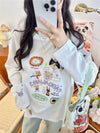 新商品 大人可愛い 求めてたデザイン 肌触り抜群 プリント 5色選択 Tシャツ<U-9369>