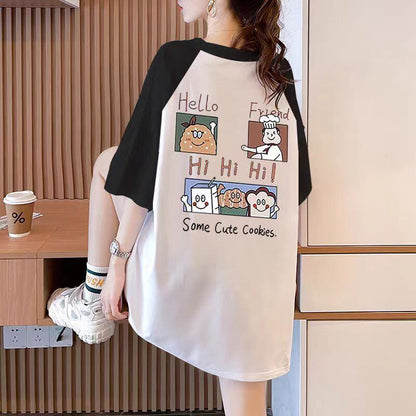 話題沸騰中 プリント 4色選択可 Tシャツ カットソー＜U-8276＞