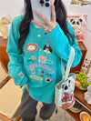 新商品 大人可愛い 求めてたデザイン 肌触り抜群 プリント 5色選択 Tシャツ<U-9369>