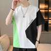 早い者勝ち 配色 ファッション 半袖 Tシャツ U-80062