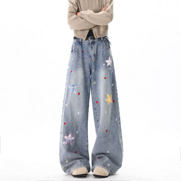 人気アイテム 体型カバー カジュアル デニムパンツ U-80126