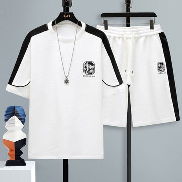 男女兼用 カジュアル スポーツ Tシャツ & ショーツ セットアップ U-80004
