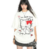 手描き風 クルーネック 落ち肩 ゆったり Tシャツ F-13512