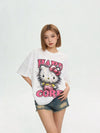 オーバーサイズ カジュアル プリント Tシャツ F-13543