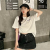 オシャレ度満点 切り替え 一目惚れ プリント Tシャツ カットソー＜U-3560＞
