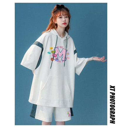 早い者勝ち カジュアル 絶対流行 半袖Ｔシャツⅹパンツセット<U-6534>