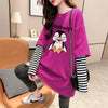 シンプル レイヤード風 ファッション プリント Tシャツ カットソー＜U-8131＞