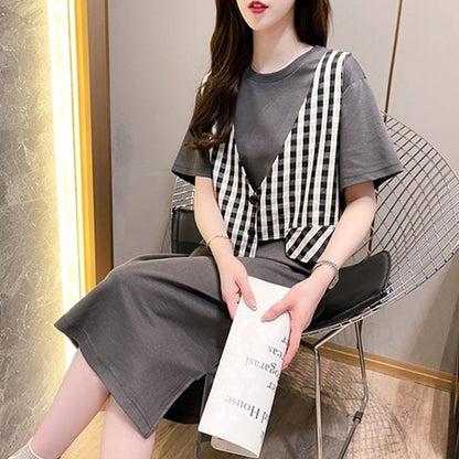 個性的なデザイン プリント 一目惚れ Tシャツ カットソー ワンピース＜U-3490＞