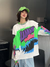 着回し力抜群 アバンギャルド 個性的なデザイン プリント全2色 Tシャツ<U-9225>