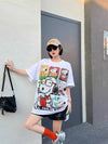 ファッショ プリント 半袖 Tシャツ U-13450