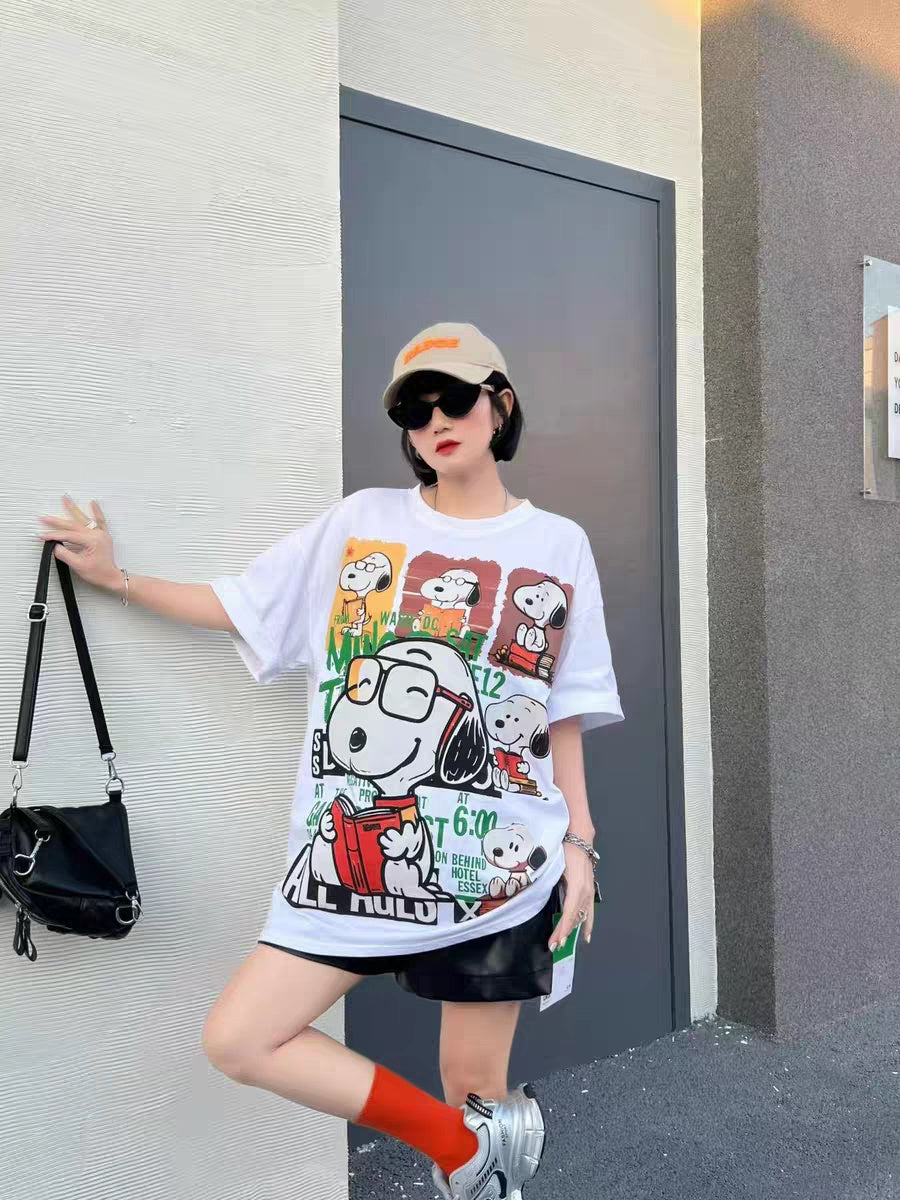 ファッショ プリント 半袖 Tシャツ U-13450