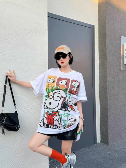 ファッショ プリント 半袖 Tシャツ U-13450