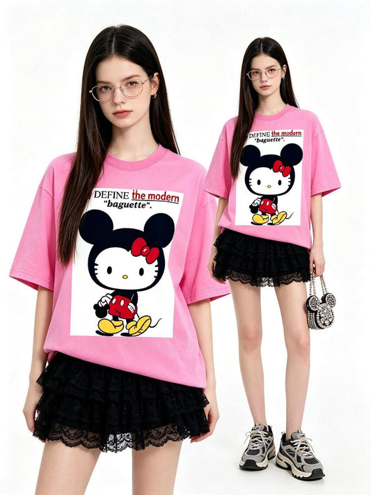 トレンド プリント カジュアル Tシャツ U-13477