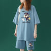 【半額セール】話題沸騰中  韓国系 半袖Ｔシャツⅹパンツセット全4色F-7095