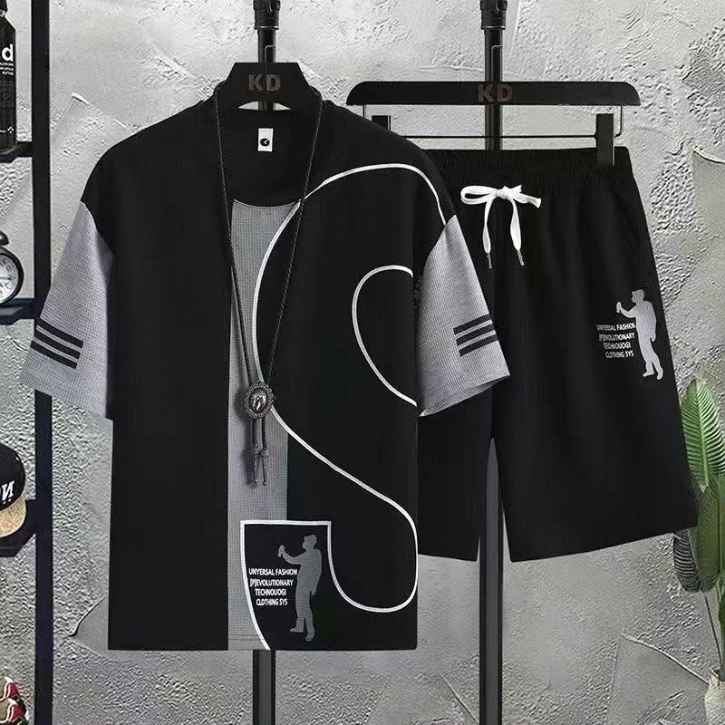 男女兼用 人気 カジュアル Tシャツ & ショーツ セットアップ U-80076