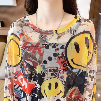 【半額セール！】 大人可愛い 売り切れ必至 元気いっぱい チュール 花柄 Tシャツ<U-4929>