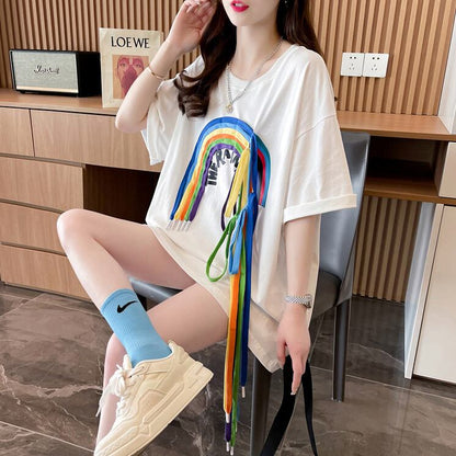 着回し力抜群 個性派 高見えデザイン 着心地良い 2色選択 半袖 Tシャツ <U-9277>