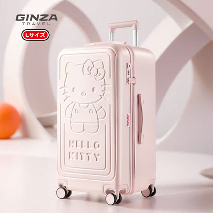 【数量限定】ハローキティ スーツケース ピンク エンボス加工 ｜ 大人可愛い キャリーケース TSAロック搭載 U-60003